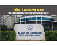 Thông tư số 18/2022/TT-BKHCN Quy định các nội dung nhãn hàng hóa được thể hiện dưới dạng điện tử